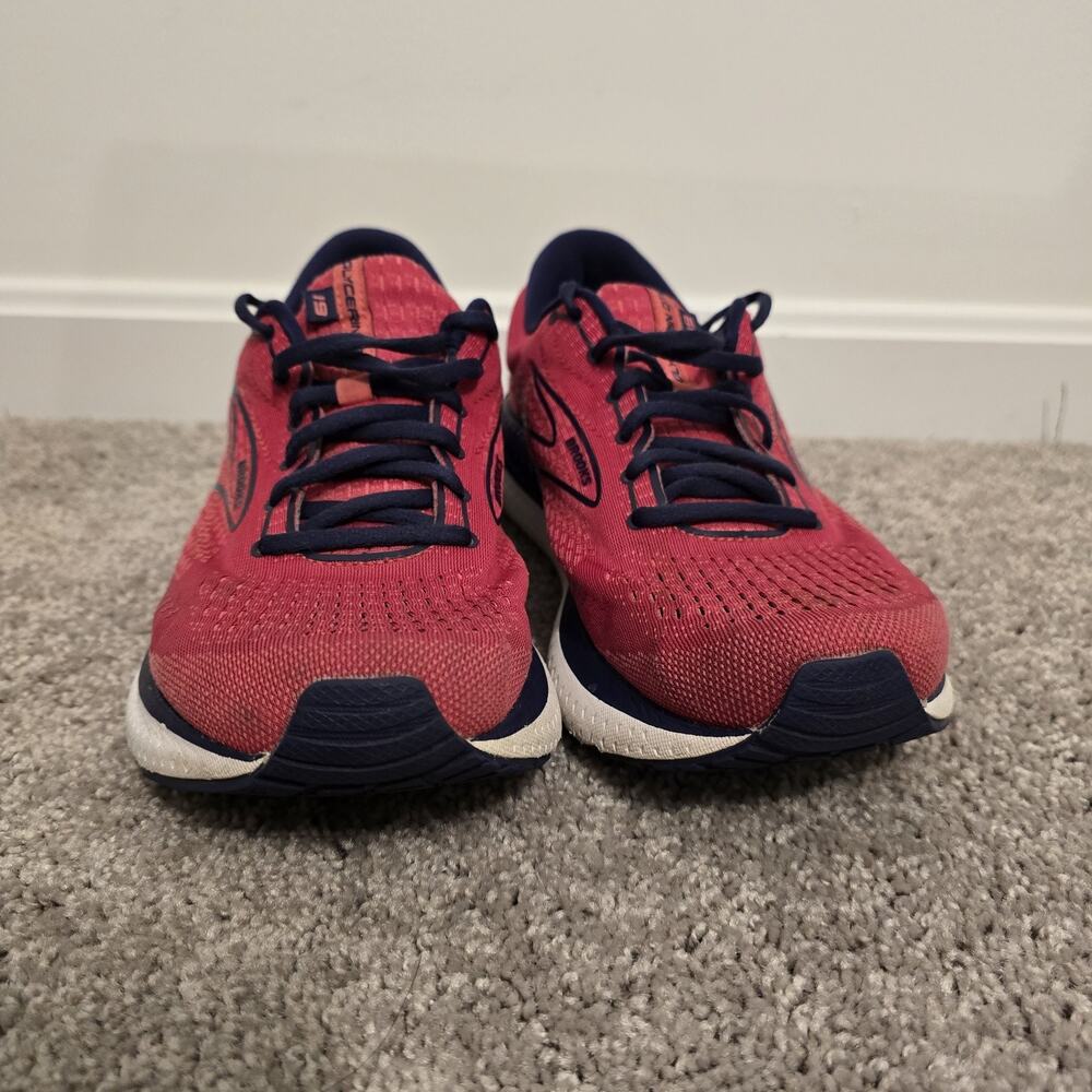 Brooks Glycerin GTS 19 Running Shoes Womens Sz 12 B Pink / Navy - Picture 4 of 7
